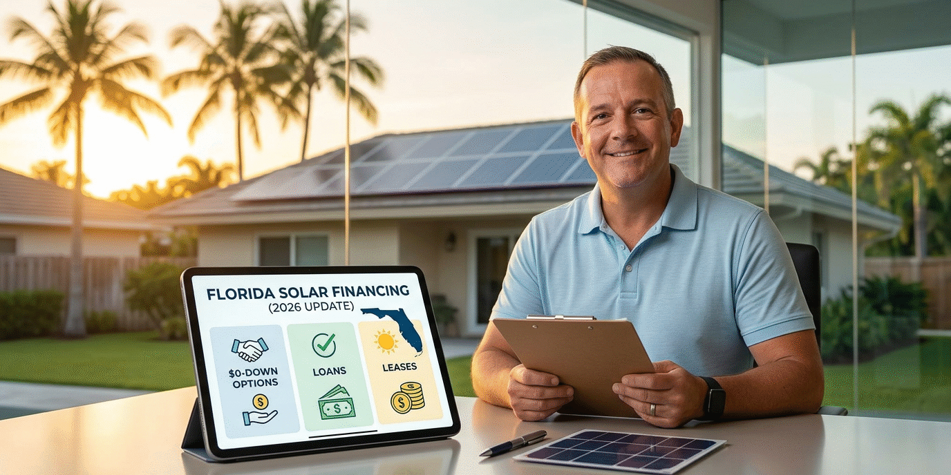 Man talking about Florida Solar Financing